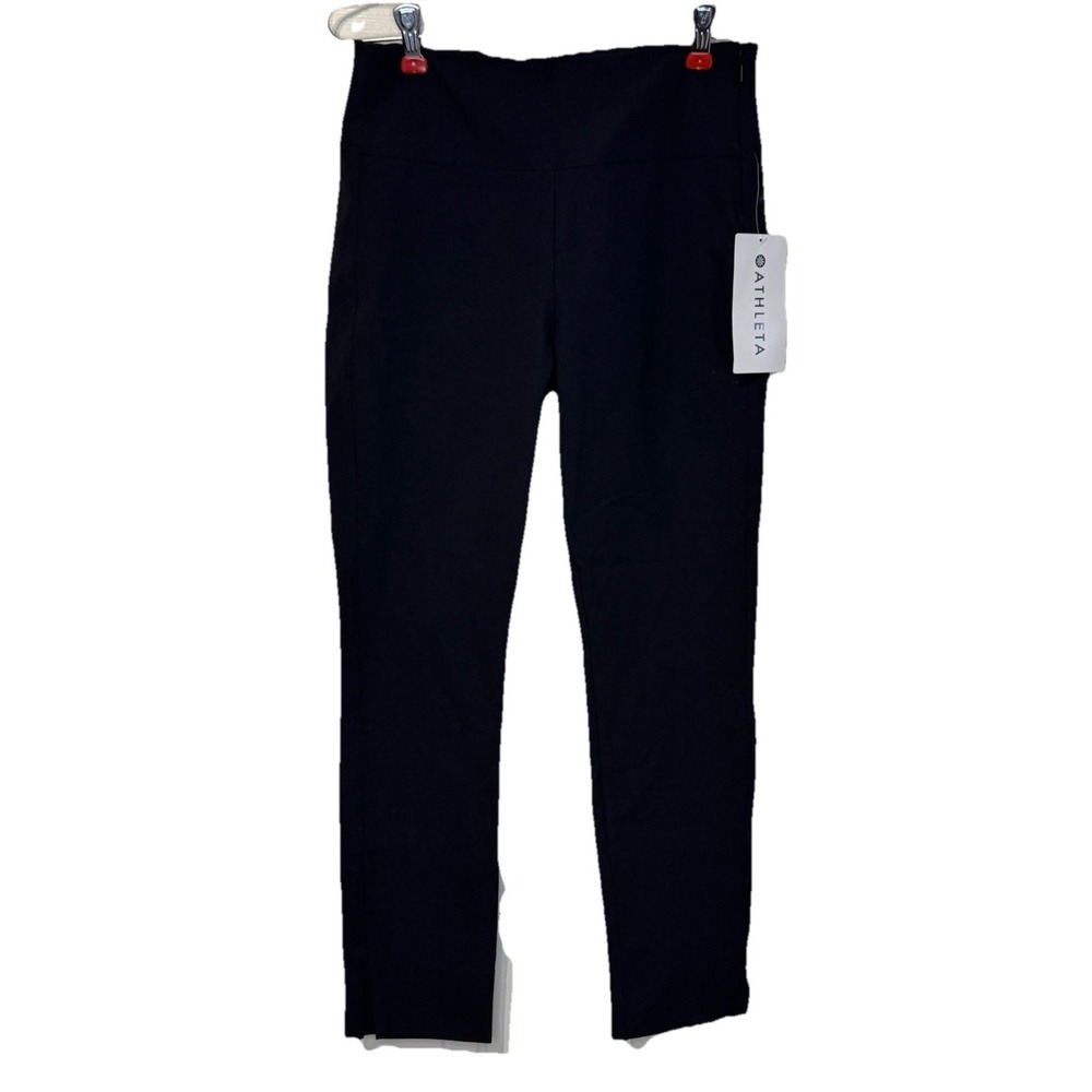 Athleta Women's Pants Wander Slim Ankle Side Zip Petite Stretch Black 2P NWT